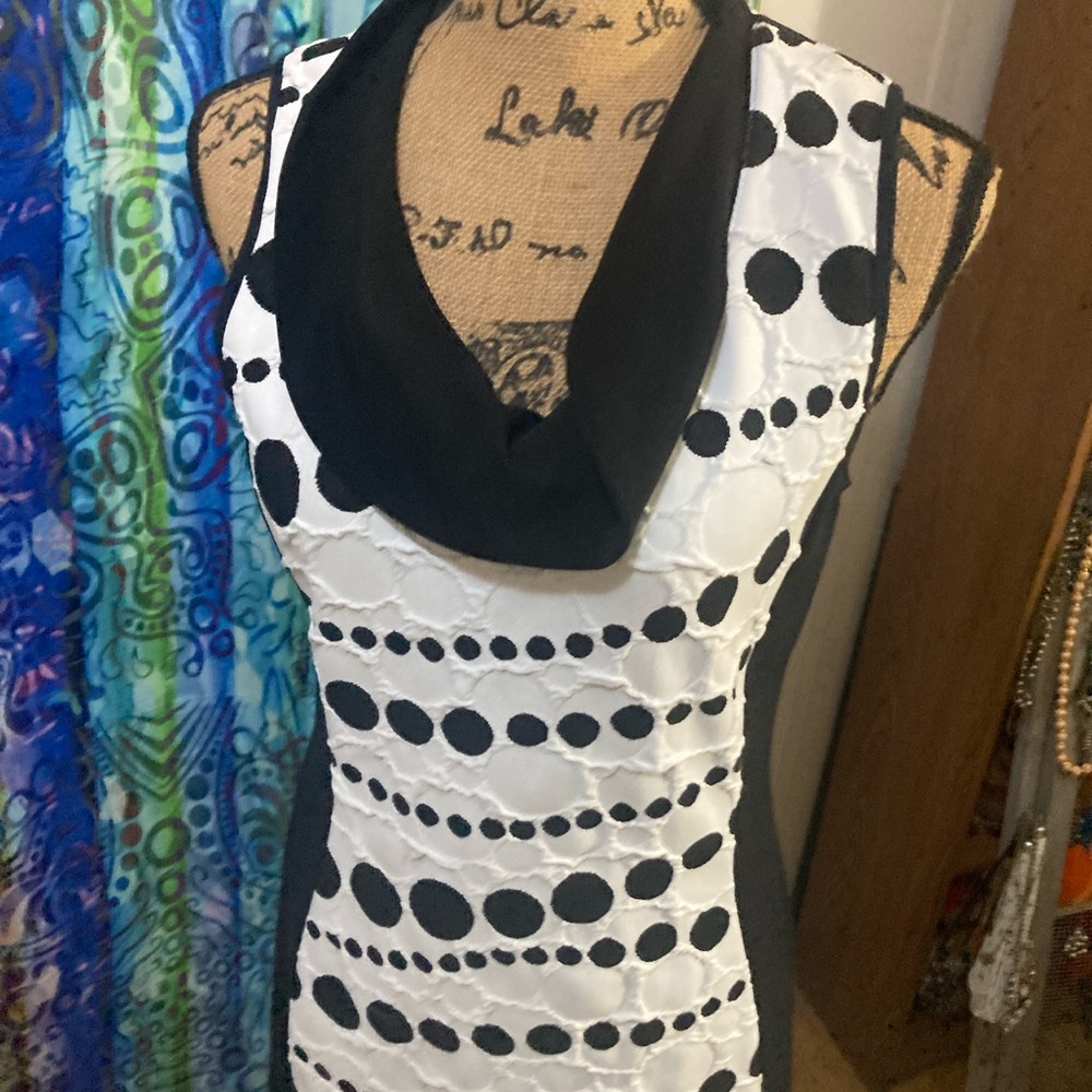Joseph Ribkoff polkadot sheets, dress party dress cocktail dress